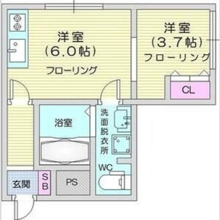 メリディアン国見弐番館の物件間取画像